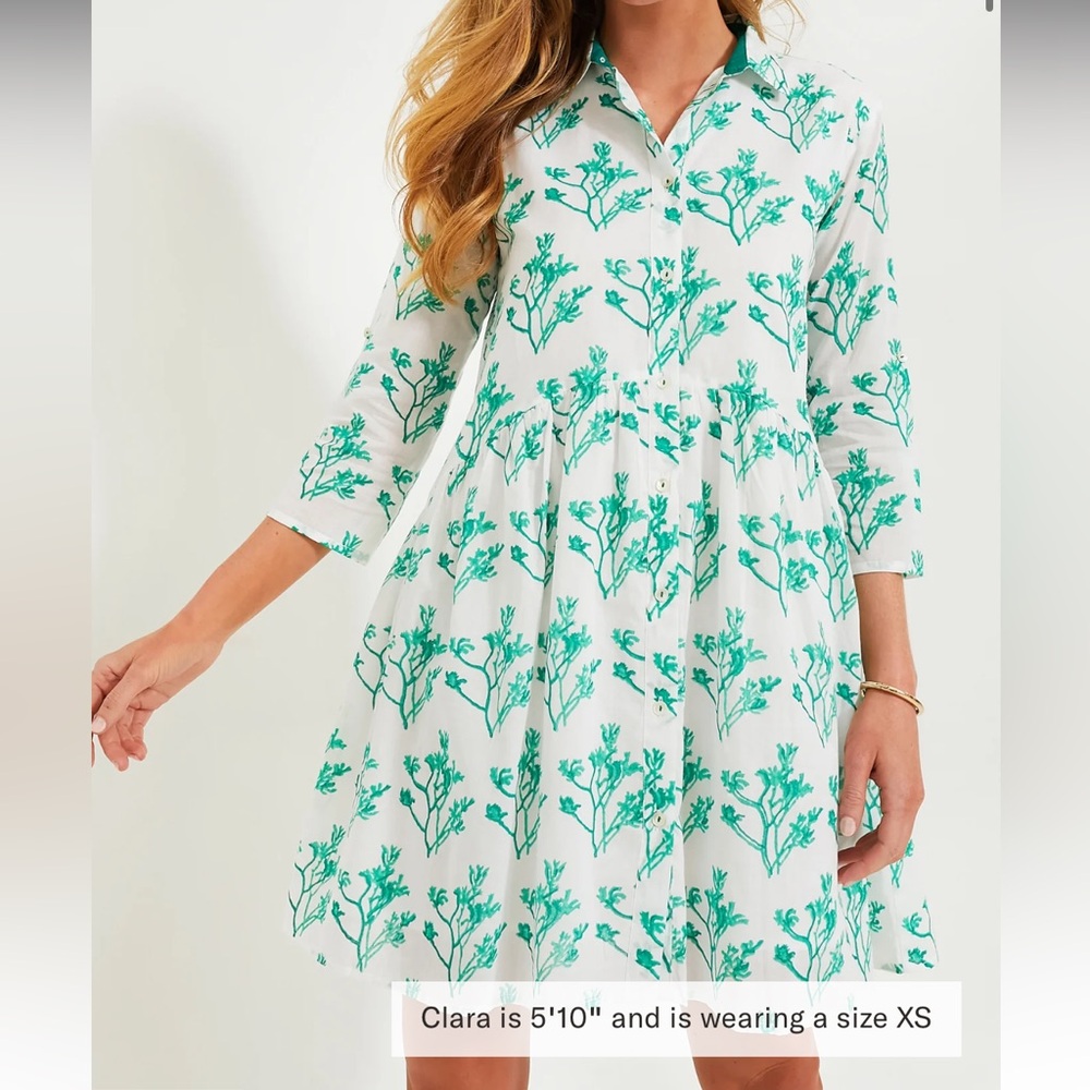 RO'S GARDEN
Green Katano Deauville Short Dress - Picture 1 of 11